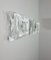 Lámparas de pared vintage de cristal de Murano transparente y blanco de Mazzega, años 70. Juego de 3, Imagen 12