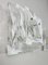 Lámparas de pared vintage de cristal de Murano transparente y blanco de Mazzega, años 70. Juego de 3, Imagen 13