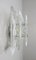 Lámparas de pared vintage de cristal de Murano transparente y blanco de Mazzega, años 70. Juego de 3, Imagen 11