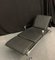 Black Leather and Steel Chaise Lounge by Massimo Iosa Ghini for Moroso 1