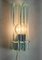 Lámpara de pared italiana de cristal y latón cromado de Gallotti & Radice, años 70, Imagen 6