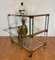 Art Deco Bar Trolley in Gold and Glass by Pierre Vandel, 1970s 15
