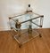 Art Deco Bar Trolley in Gold and Glass by Pierre Vandel, 1970s 19