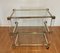 Art Deco Bar Trolley in Gold and Glass by Pierre Vandel, 1970s 4