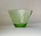 Uranium Green Art Glass Bowl with Arrows by Jacob E. Bang for Holmegaard, 1930s 4