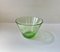 Uranium Green Art Glass Bowl with Arrows by Jacob E. Bang for Holmegaard, 1930s 1