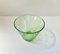 Uranium Green Art Glass Bowl with Arrows by Jacob E. Bang for Holmegaard, 1930s 2