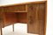 Vintage Walnut and Oak Leather Top Desk, 1950, Image 12