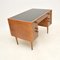 Vintage Walnut and Oak Leather Top Desk, 1950, Image 3