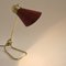 Lampada da tavolo Mid-Century regolabile in ottone di Jumo, Francia, anni '50, Immagine 7