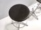 Vintage Black Plastic and Chromed Metal Revolving and Adjustable Stool, Italy, 1960s 5