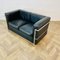 Vintage Black Lc2 2-Seater Sofa attributed to Le Corbusier, 1980s 9