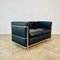 Schwarzes Lc2 2-Sitzer Sofa von Le Corbusier, 1980er 1