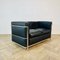 Vintage Black Lc2 2-Seater Sofa attributed to Le Corbusier, 1980s 1