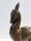 Vintage Coppered Ceramic Roe Deer Decorative Figurine, Italy, 1930s, Image 7
