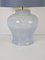 Vintage Regency Glas Tischlampe aus Keramik in Pastellblau, Frankreich, 1980er 4