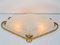 Vintage Regency Wall Lamp in Gold Frosted Glass from Lipparini, 1950s 4