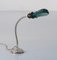 Italian Table Lamp with Light Green Glass Shade, 1950s 1