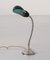 Italian Table Lamp with Light Green Glass Shade, 1950s 2