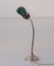 Italian Table Lamp with Light Green Glass Shade, 1950s 3