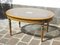 Vintage Italian Oval Coffee Table in Painted Wood, Perpetual Glass and Woven Wicker, 1960s 10