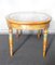 Vintage Italian Oval Coffee Table in Painted Wood, Perpetual Glass and Woven Wicker, 1960s, Image 6