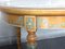 Tavolino da caffè ovale vintage in legno dipinto, vetro perpetuo e vimini, Italia, anni '60, Immagine 12
