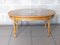 Vintage Italian Oval Coffee Table in Painted Wood, Perpetual Glass and Woven Wicker, 1960s 1