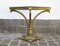 Tavolino da caffè a una colonna in legno dorato e vetro, anni '60, Immagine 16