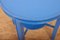 Mesa auxiliar Art Déco de madera pintada de azul con portapapeles, años 40, Imagen 6