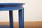 Art Deco Side Table in Wood Painted Blue with Clipboard, 1940s 5