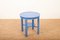 Art Deco Side Table in Wood Painted Blue with Clipboard, 1940s, Image 1