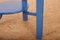Mesa auxiliar Art Déco de madera pintada de azul con portapapeles, años 40, Imagen 4
