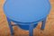Mesa auxiliar Art Déco de madera pintada de azul con portapapeles, años 40, Imagen 3