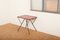 Folding Table in Tubular Steel Frame Painted Black, Pavatex Top with Red Synthetic Resin Covering, 1950s, Image 10