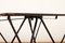 Folding Table in Tubular Steel Frame Painted Black, Pavatex Top with Red Synthetic Resin Covering, 1950s, Image 8