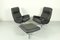DS231 James Bond Highback Swivel Chairs and Ottoman by de Sede, Switzerland, 1960s, Set of 3 2
