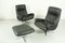 DS231 James Bond Highback Swivel Chairs and Ottoman by de Sede, Switzerland, 1960s, Set of 3 1