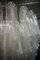 Lustre et Suspension Ronds Mid-Century en Verre de Murano Blanc Transparent 6
