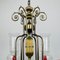 Vintage Porcelain and Brass Chandelier, Italy, 1930s 3