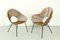 Vintage Rattan Lounge Chairs by H. Broekhuizen for Rohé Noordwolde, the Netherlands, 1960s, Set of 2 1