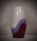 Vivarini La Formia Murano Kunstglas Vase in Violett Rot & Weiß, 1980er 6