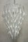 Runder transparenter Mid-Century Murano Kronleuchter in Weiß 6