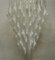 Mid-Century Murano Round Transparent White Color Chandelier 10