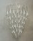 Lámpara de araña Mid-Century de Murano redonda de color blanco transparente, Imagen 8