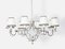 8 Lights Nickel Metal Chandelier by Maison Charles, 1960s 1