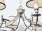 Lámpara de araña de metal de níquel con 8 luces de Maison Charles, años 60, Imagen 5
