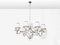 8 Lights Nickel Metal Chandelier by Maison Charles, 1960s 4