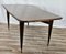 Rectangular Walnut Dining Table with Glass Top and Brass Decorations, 1940s 3