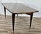 Rectangular Walnut Dining Table with Glass Top and Brass Decorations, 1940s, Image 3
